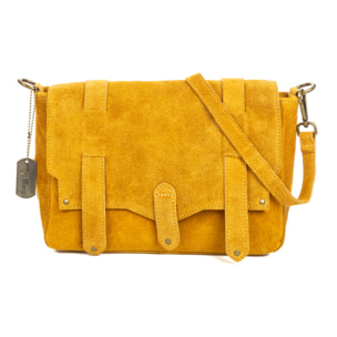 Aviatico bolso satchel mujer. Piel auténtica Gamuza.