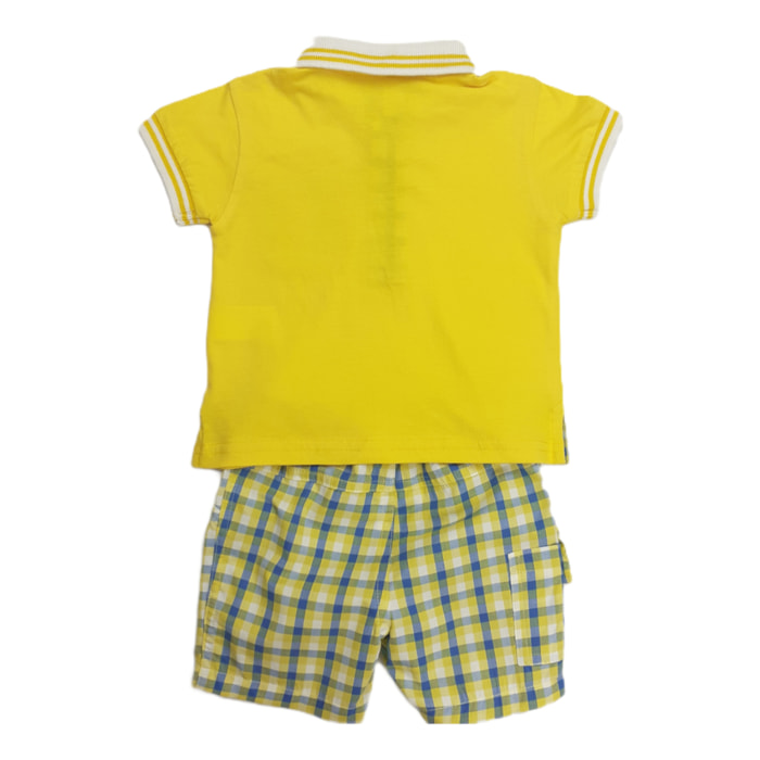 COMPLETO POLO GIALLA BERMUDA