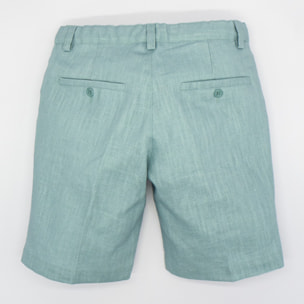 BERMUDA LINO GRUESO VERDE