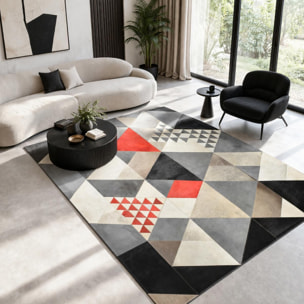 Tapis en cuir assemblé et cousu à la main BACO