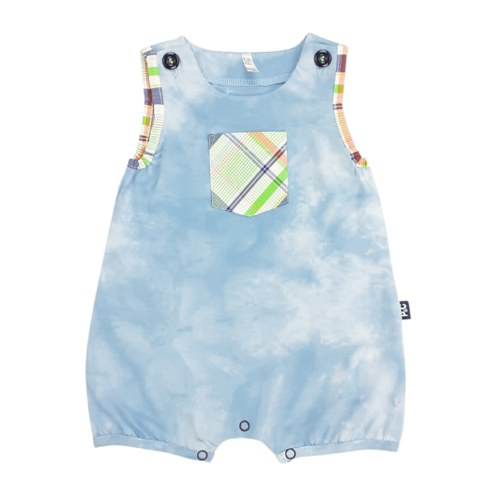 PAGLIACCETTO JERSEY MALTINTO AZZURRO PROFILI SCOZZESI