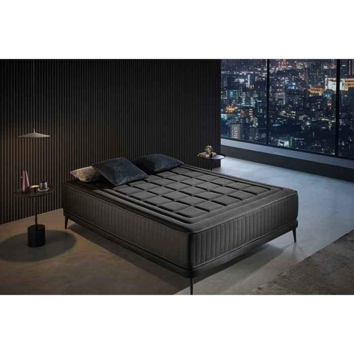 Matelas Mousse à memoire de forme Magnum Black, 27 cm, 2 places - Moonia