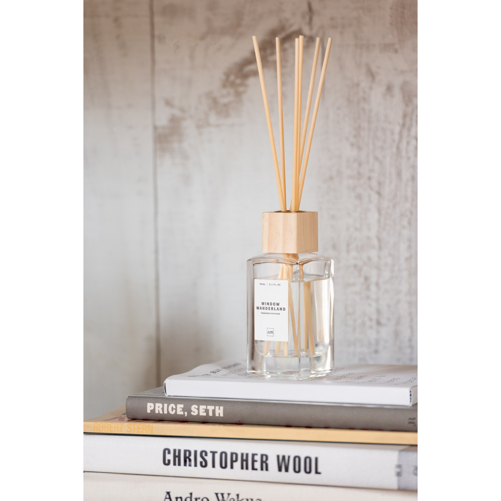 J-Line Bâtonnets parfumés Carré - Window Wanderland - verre - transparent - large