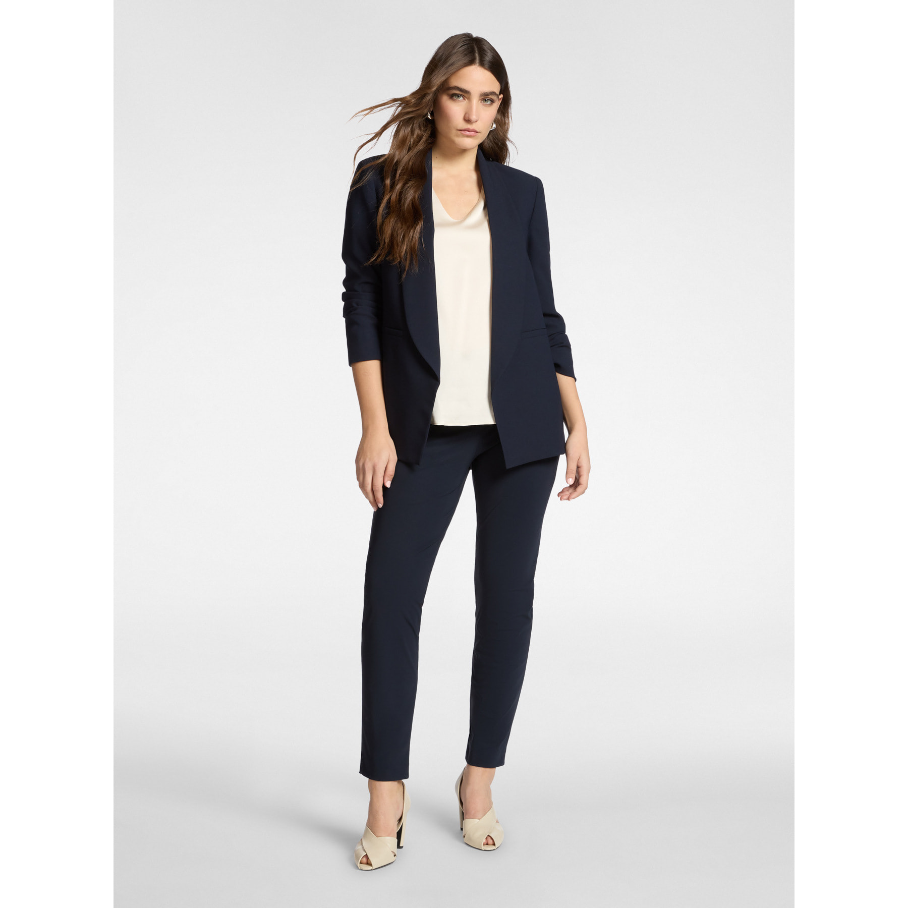 Elena Mirò - Pantaloni chinos in jersey - Blu