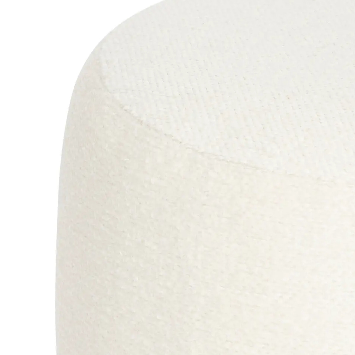 Pouf bouclette Amea blanc D39cm