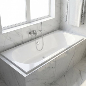 Aurum 170x80 cm baignoire rectangulaire en acrylique, orientation gauche et droite, sans pieds, blanc (SATVINF170)