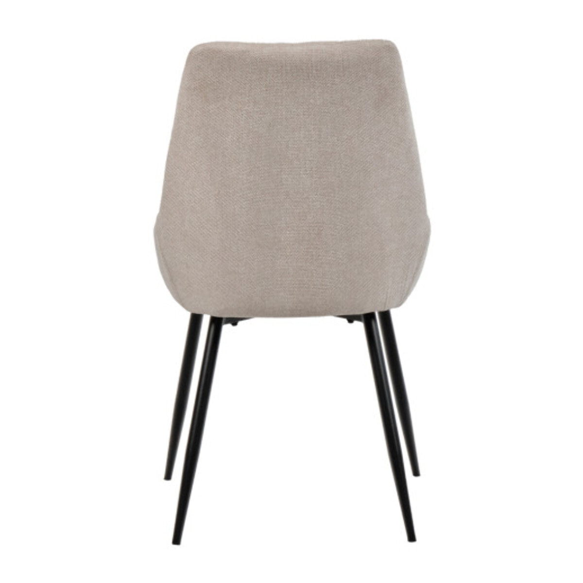 Chaise en tissu avec pieds fins en métal noir - 4 coloris - MONDO