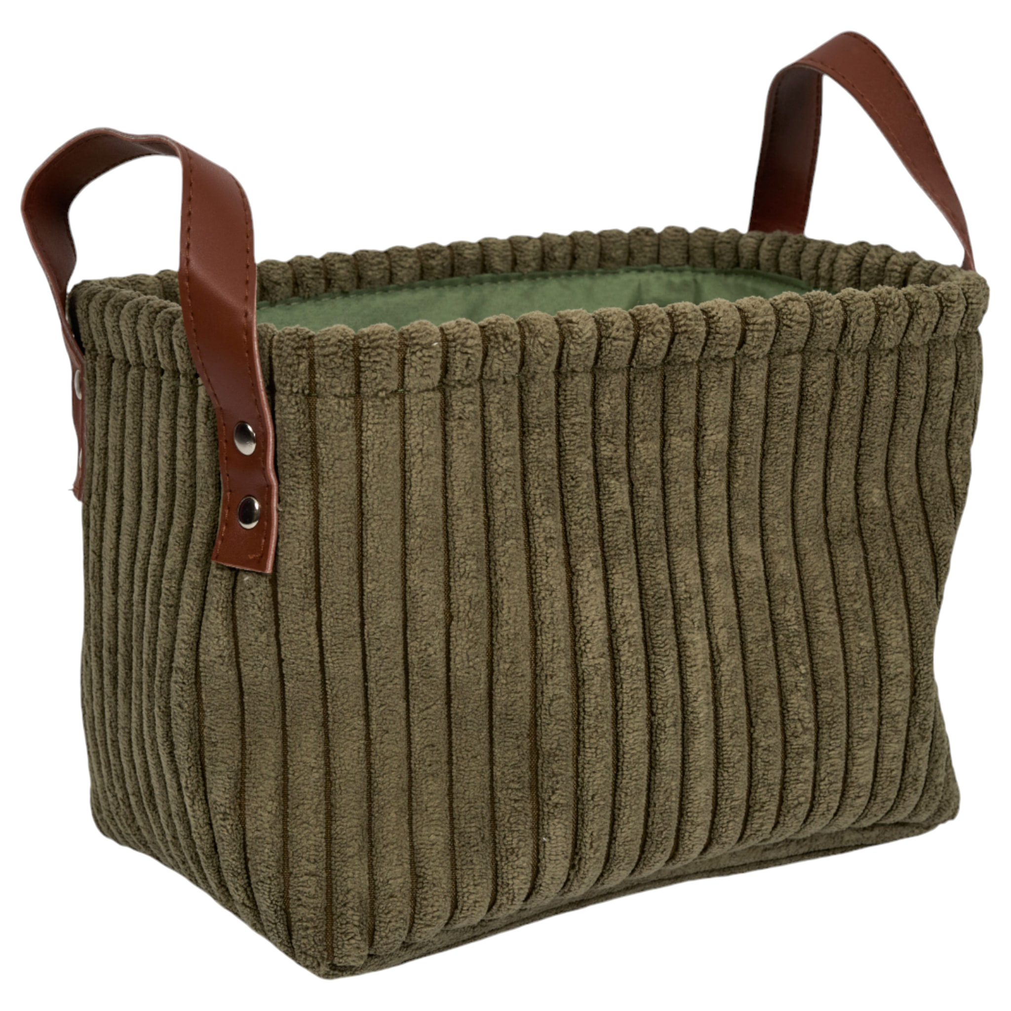 Panier Rangement Vert Cotele X3 H20cm