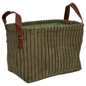 Panier Rangement Vert Cotele X3 H20cm