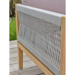 JORDA - Salon de jardin d'angle 5 places - Acacia