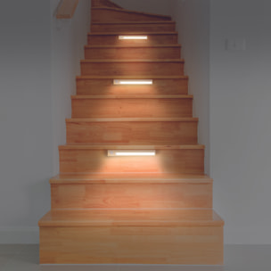 Lampe Effet Bois Detecteur Mouvement A Piles