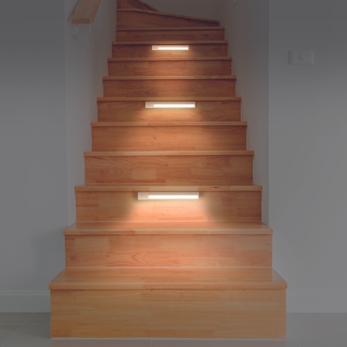 Lampe Effet Bois Detecteur Mouvement A Piles