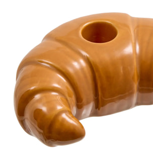 Bougeoir croissant Fra H.5cm marron