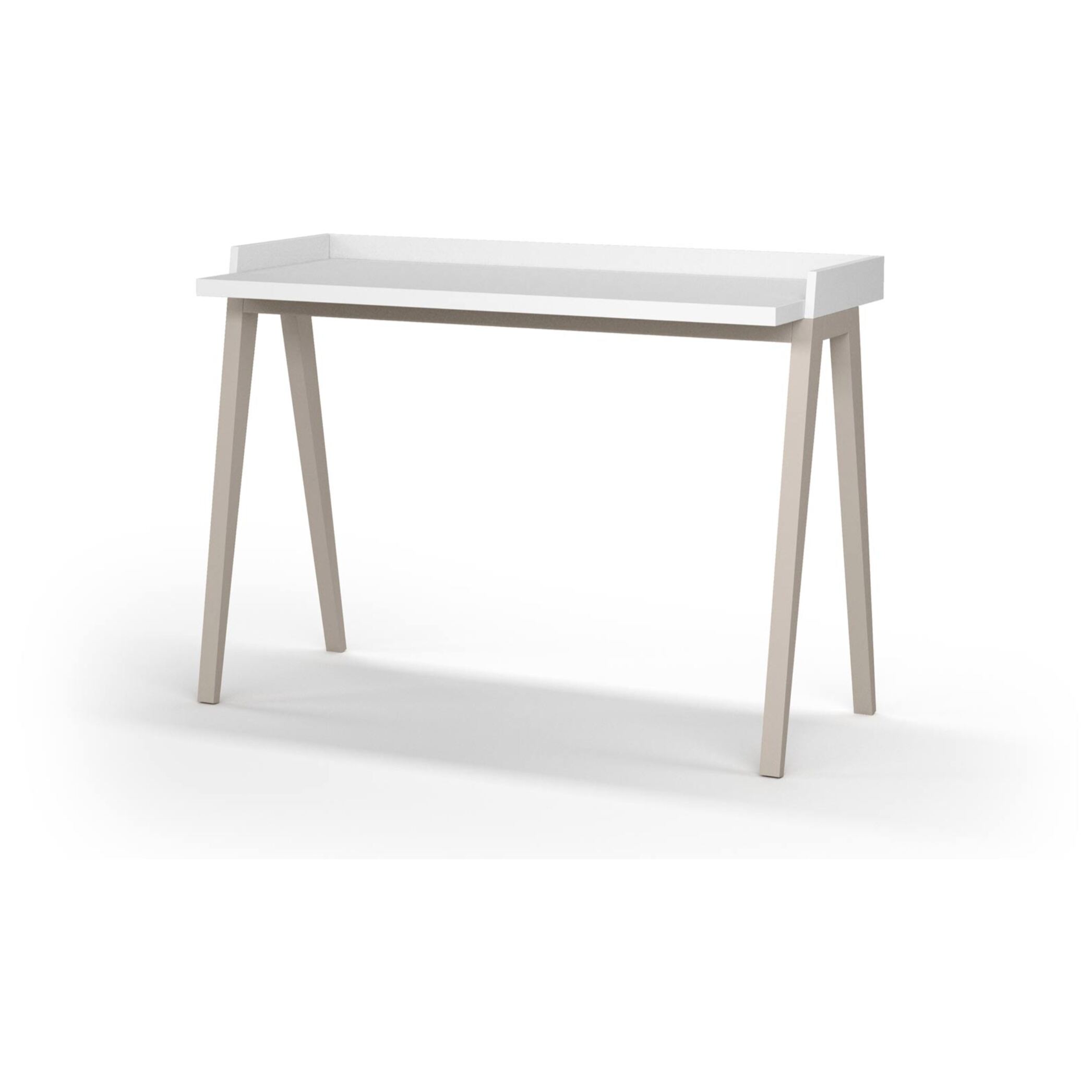 Escritorio Paris blanco y arena 81x111x50