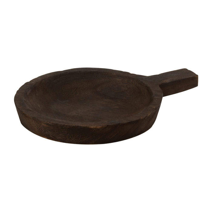J-Line plat Rond Anse - bois - marron foncé - medium