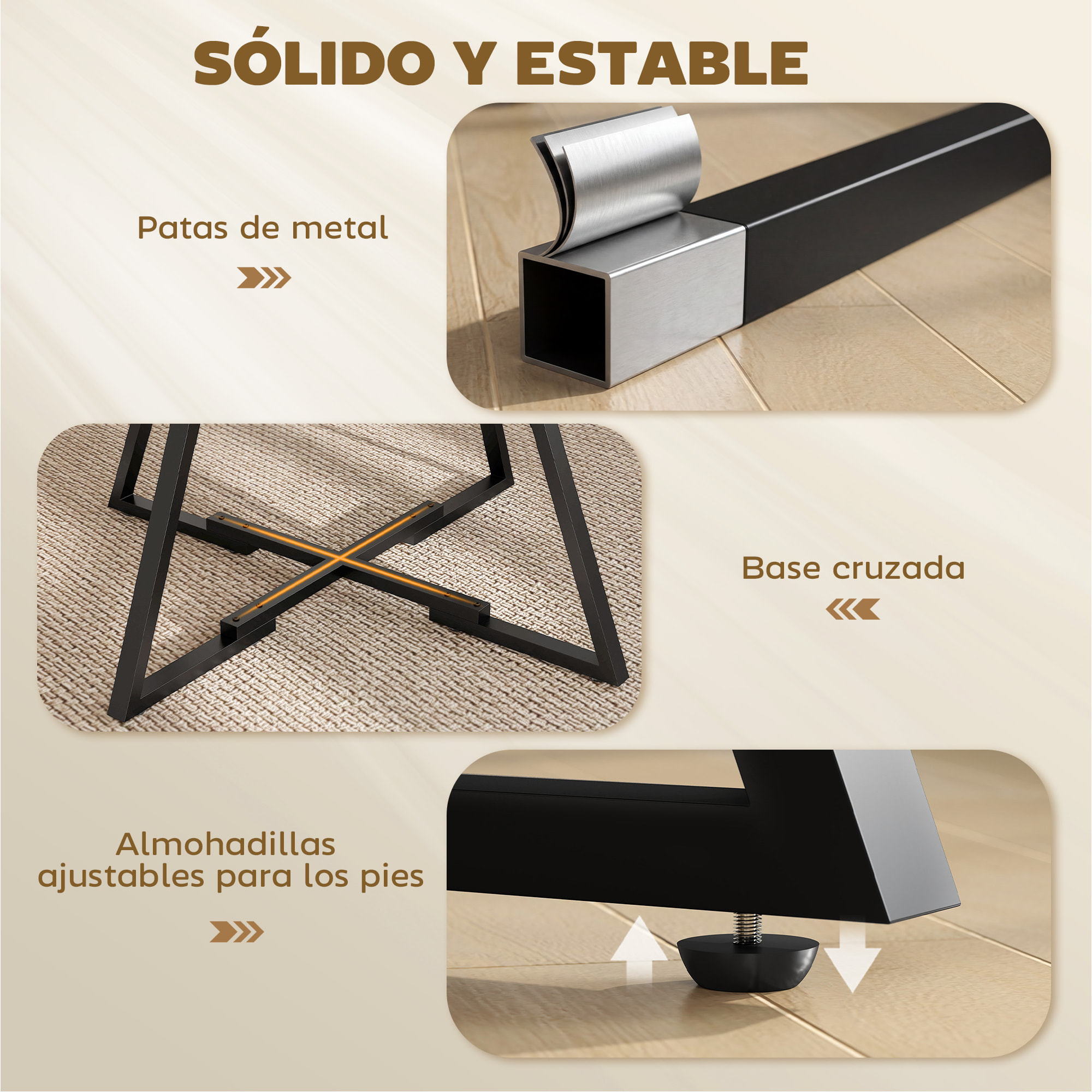 Mesa de Comedor Redonda, Mesa de Cocina para 4 Personas con Estante, Marco Metálico, para Sala de Estar, Ø100x76 cm, Marrón Rústico