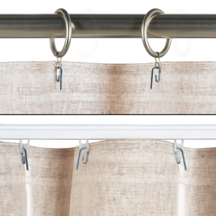 Rideau LINUM XXL à galon fronceur Lin