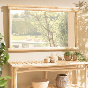 WILL - Miroir rectangulaire en branches de teck naturel