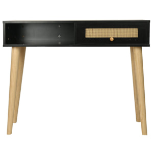 Console cannage "Marine" - 100 x 29 x 81 cm - Noir