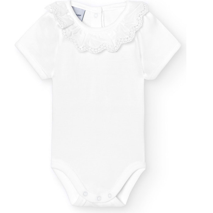 Body bebé manga corta cuello bolillo