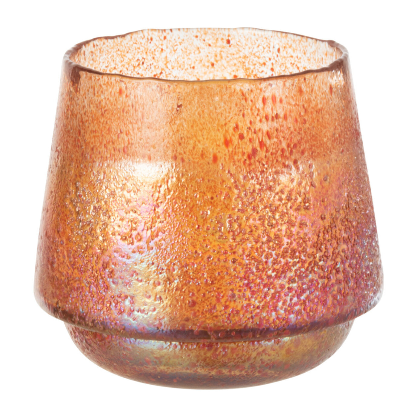 J-Line photophore Pois - verre - orange - large