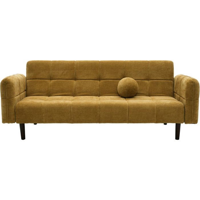 Canapé convertible 3 places en tissu chenille - PAVIA