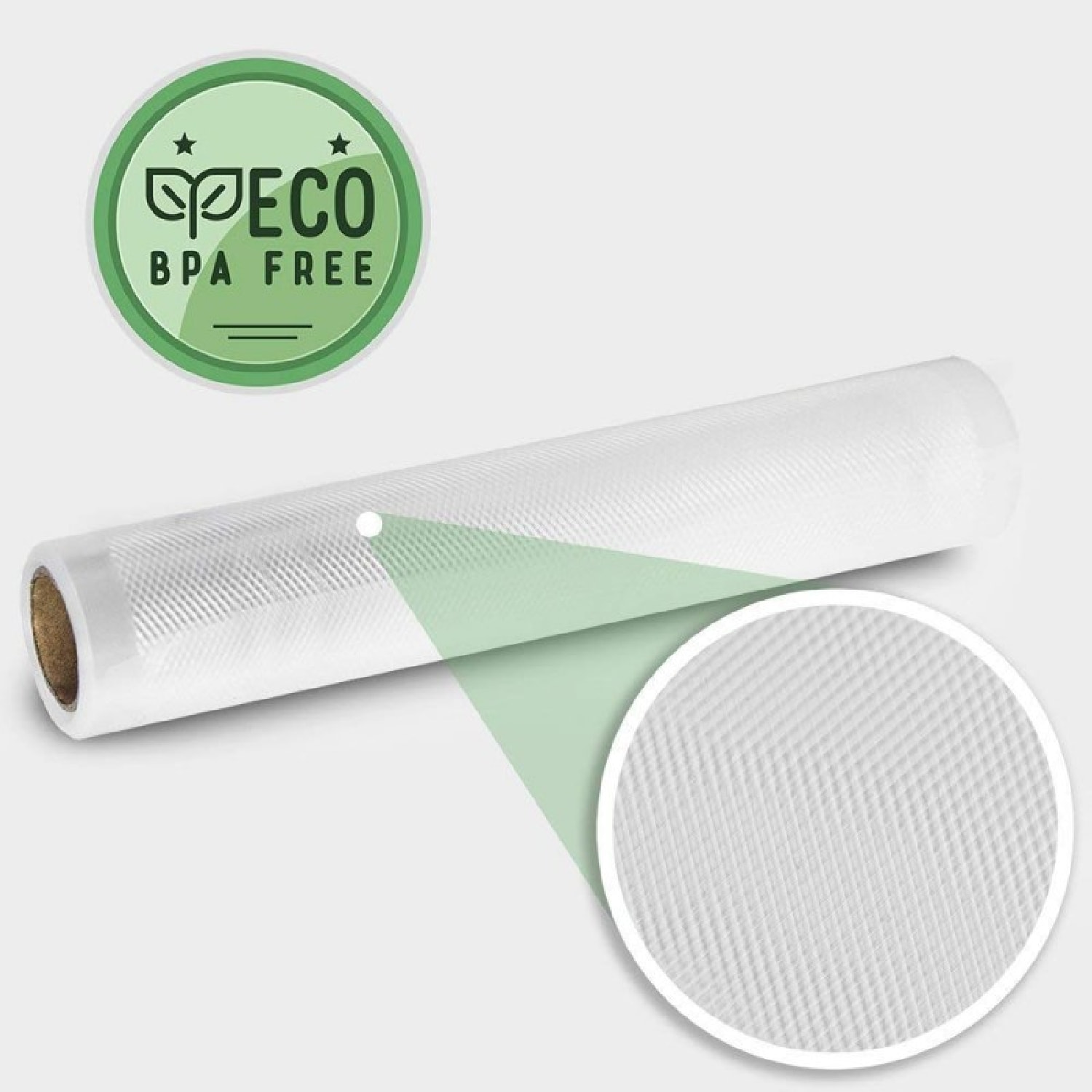 Cecotec 04072 Rollos Gofrados Set de 2 Rollos Grandes 28 x 600 cm Superficie Gof