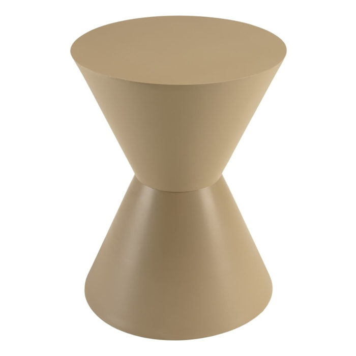 AGATHE - Table d'appoint ronde en bois peint taupe D35cm