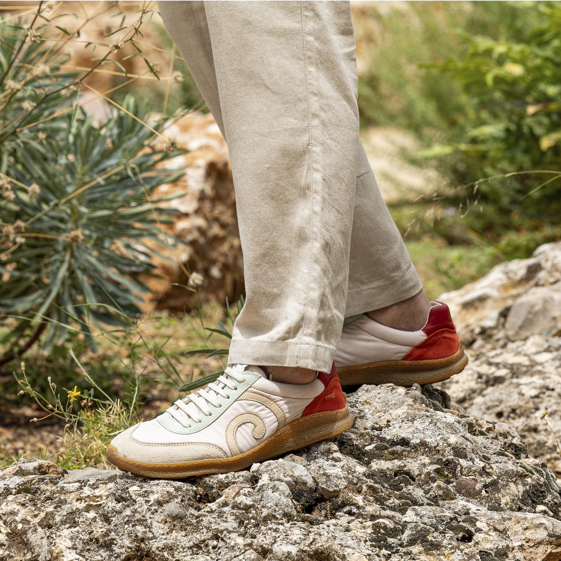 Zapatos N5435A MULTI MATERIAL DENIM/OROEL color Denim