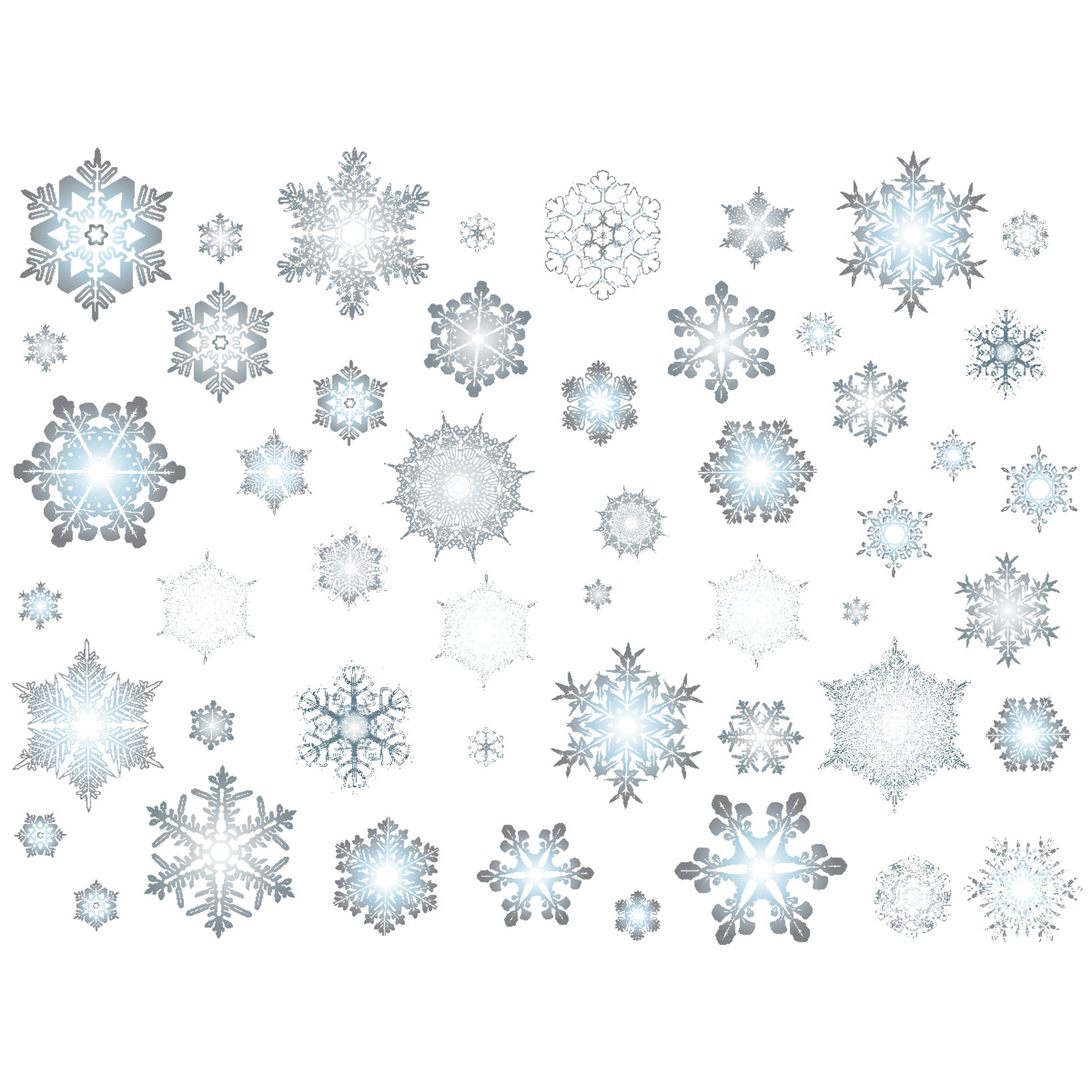 Sticker Noël flocons de neige - Autocollants stickers adhésifs noël - décoration fêtes