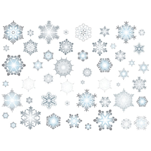 Sticker Noël flocons de neige - Autocollants stickers adhésifs noël - décoration fêtes