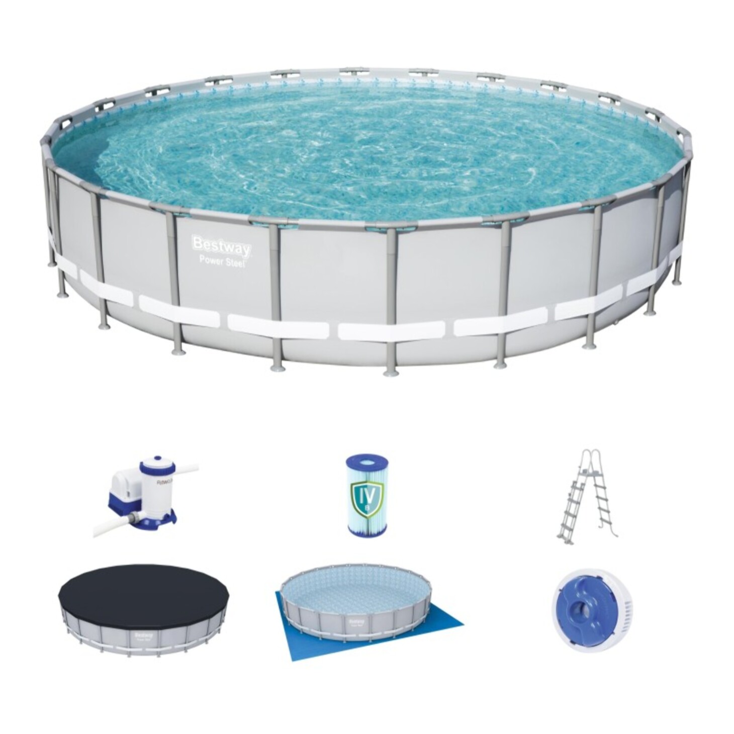 Bestway Piscine tubulaire - Ronde - Power Steel - 671 x 132 cm