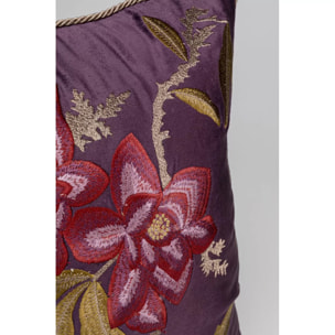 Coussin violet fleurs Kare Design