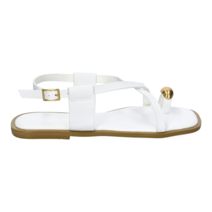 Sandalias Planas de Mujer, Diseño Comodo y Elegante con Cierre de Hebilla Ajustable