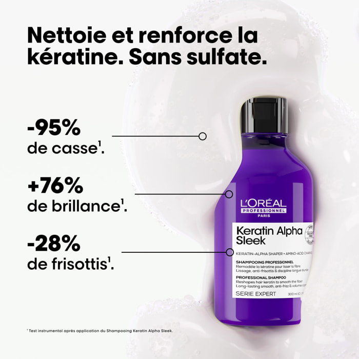 Serie Expert Keratin Alpha Sleek - Shampoing Disciplinant à la Kératine