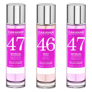 3x caravan perfume de mujer nº46 (2)nº47 - 150ml.