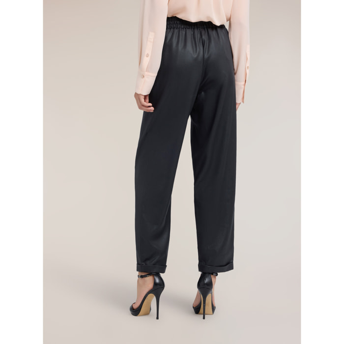 Motivi - Joggers in lyocell laminato - Nero