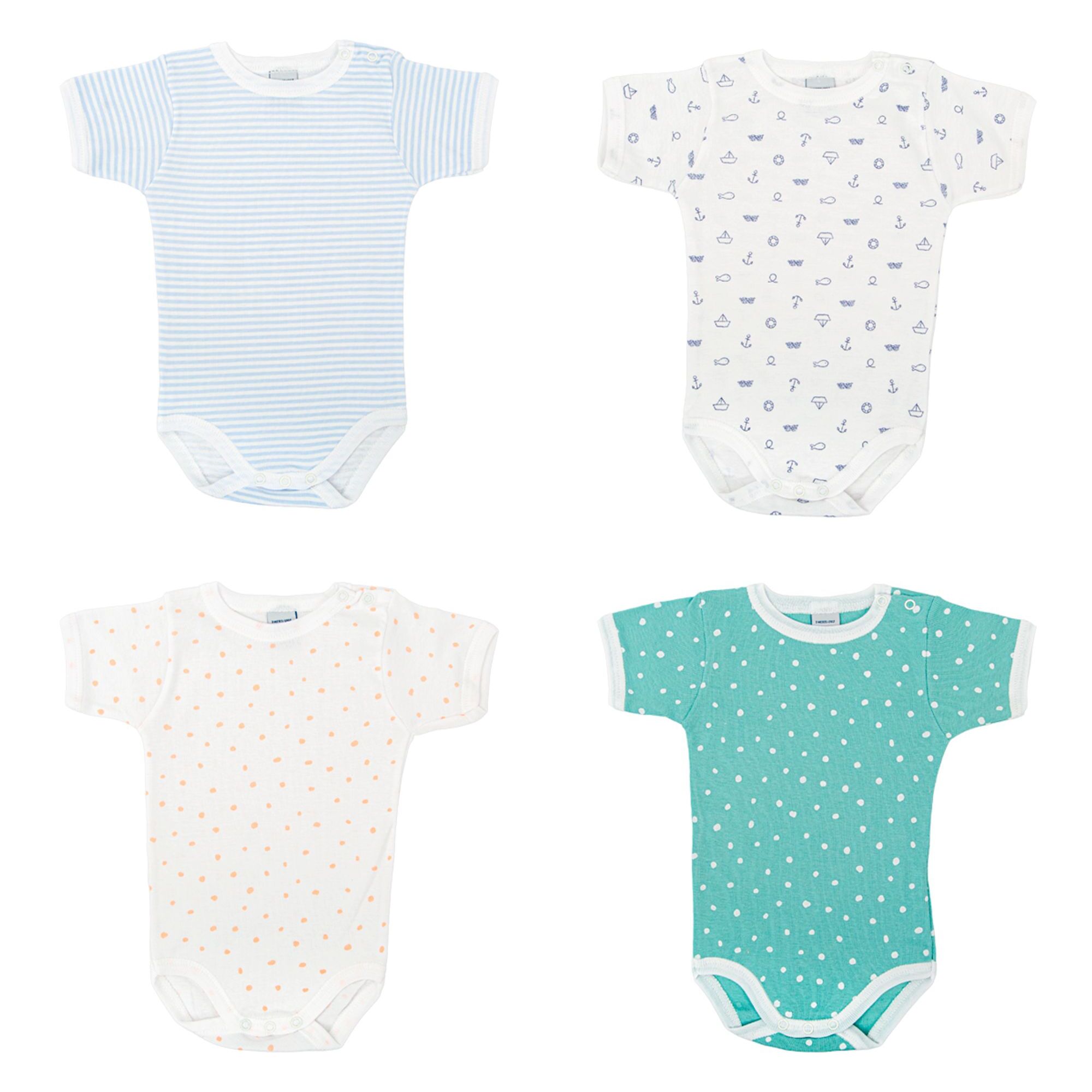 Pack 4 Body Ab. Hombro Manga Corta