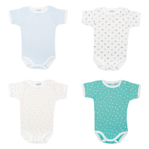 Pack 4 Body Ab. Hombro Manga Corta