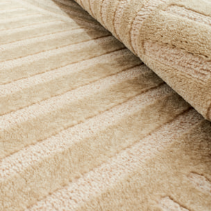 BIANCA - Tapis motif en relief beige