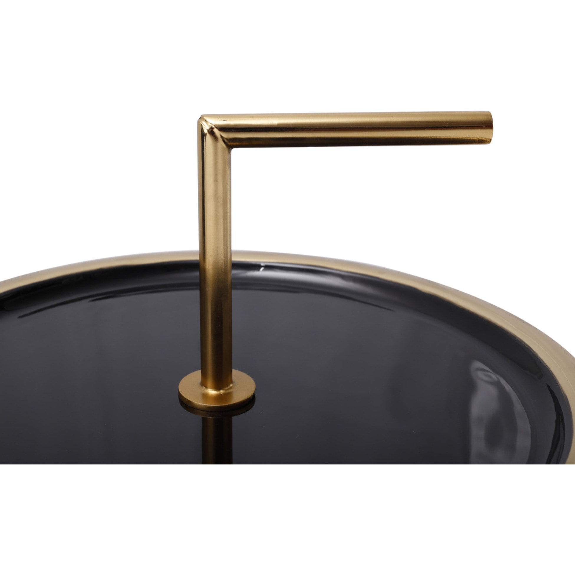 Tavolino Art Deco 555 in metallo con maniglia