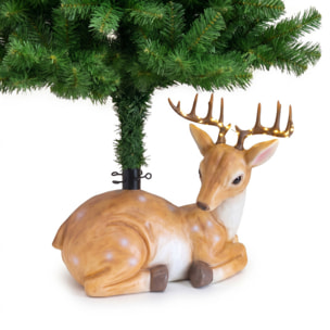 Base per albero di Natale a forma di renna con LED in magnesio e ferro - Multicolore
