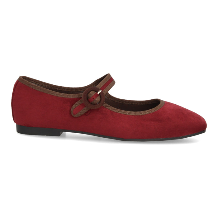 Bailarinas mujer con hebilla circular ajustable