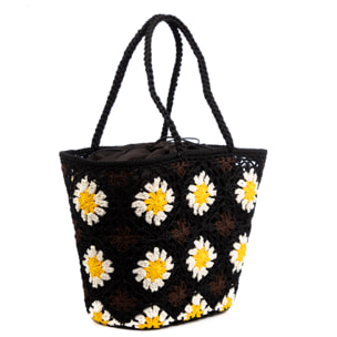 Basento Borsa a spalla Donna. Realizzato in cotone intrecciato a mano.