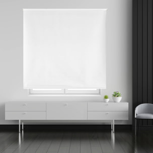 Well home estor enrollable opaco liso - blanco roto, 150 x 175cm (ancho x largo)/tamaño de la tela 147 x 170cm