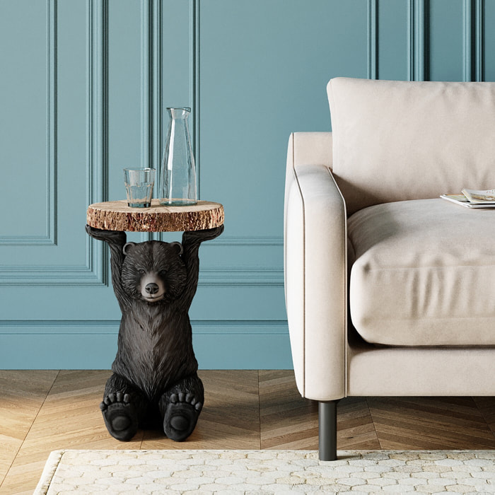 Table d'appoint Animal Ours noir Kare Design