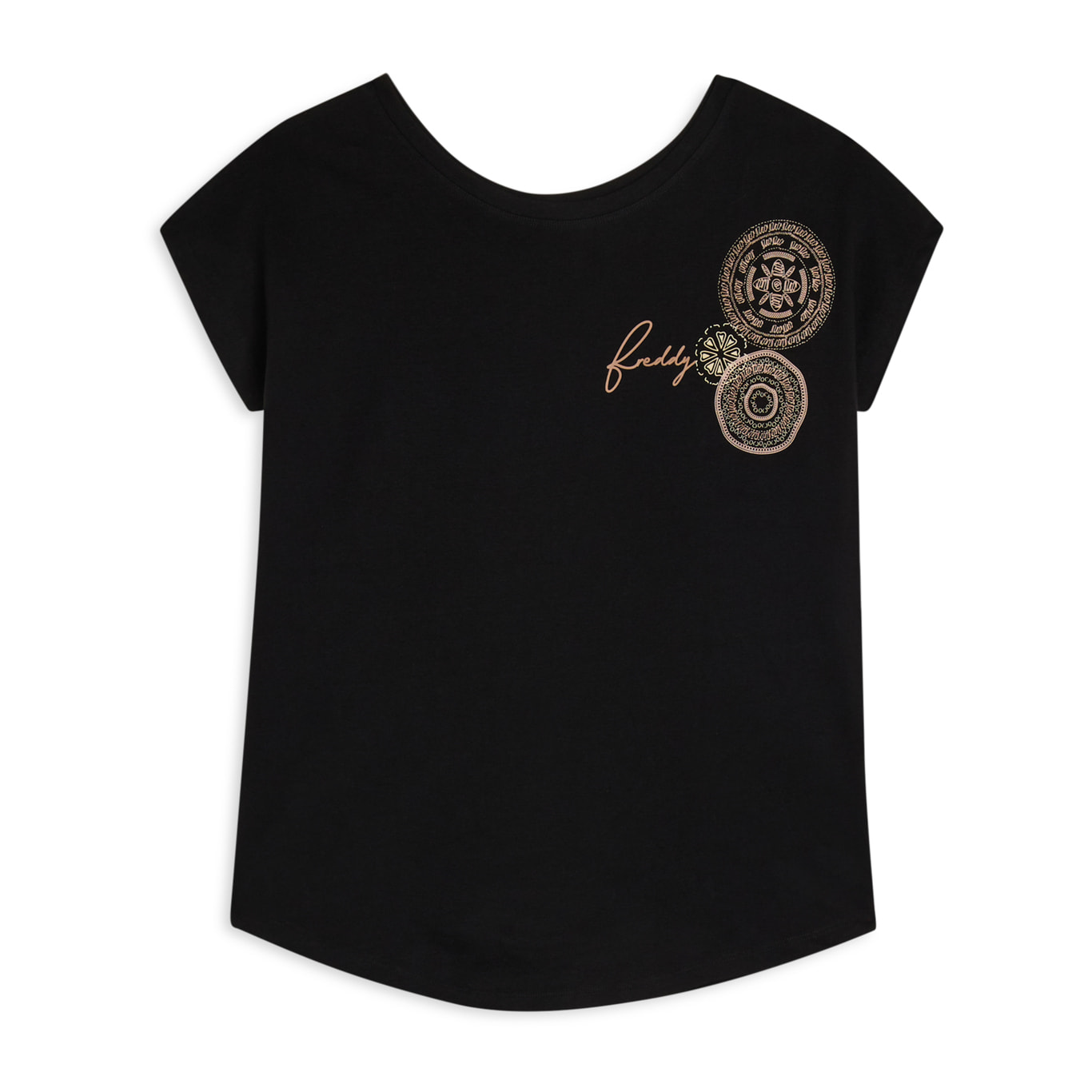 T-shirt comfort in cotone Supima con mandala