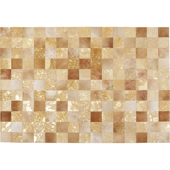 Tapis Patchwork Vegas cuir 240x170cm Kare Design