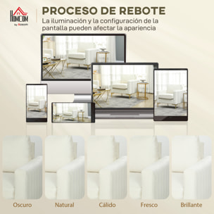 Butaca de Salón, Sillón Relax de 81 cm, Tapizado en Terciopelo, Cojines Gruesos, Patas de Metal, Estructura de Madera, para Sala de Estar, Dormitorio, Oficina, Crema