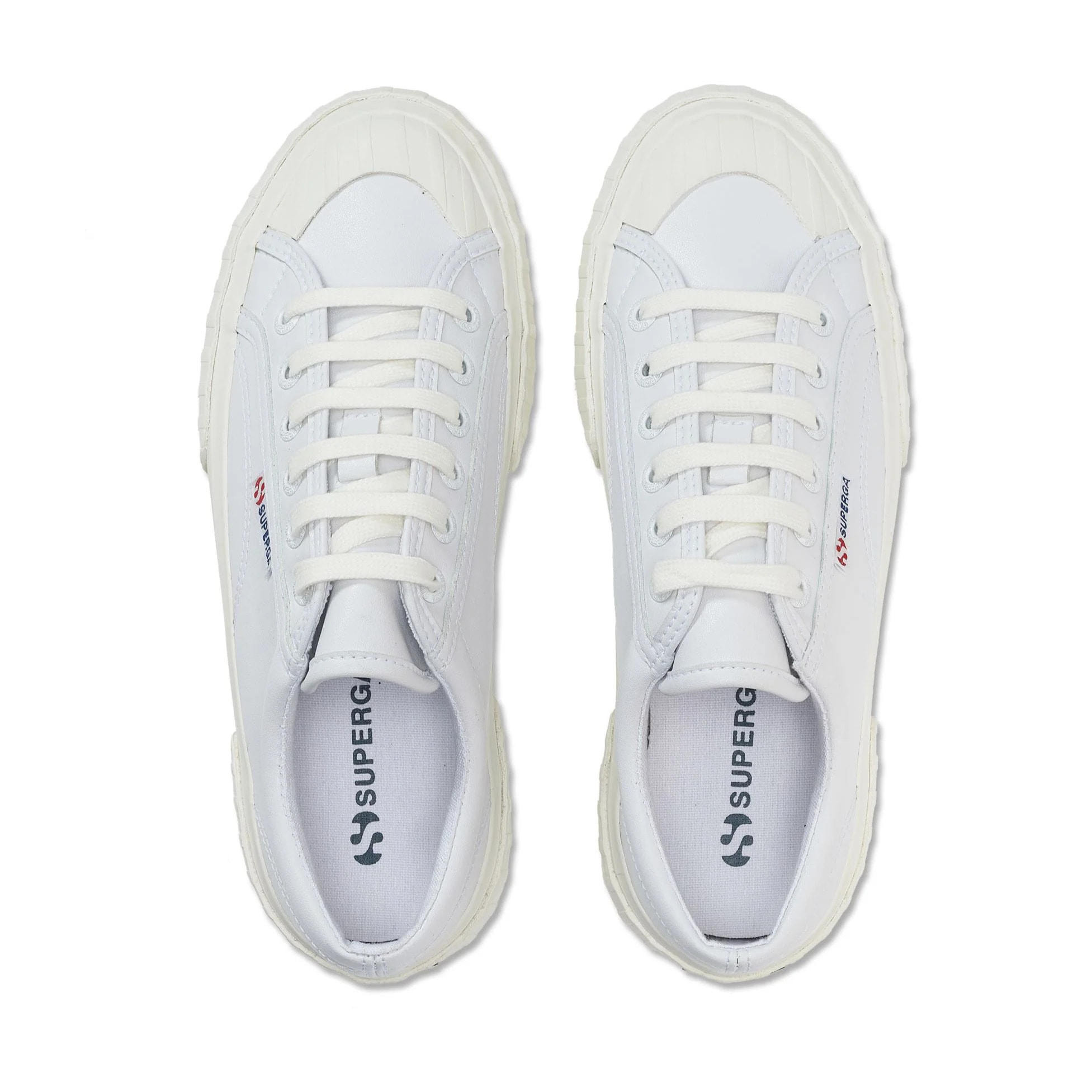 Superga - Sneakers Donna Bianco - 2631 Stripe Platform Vegan Material